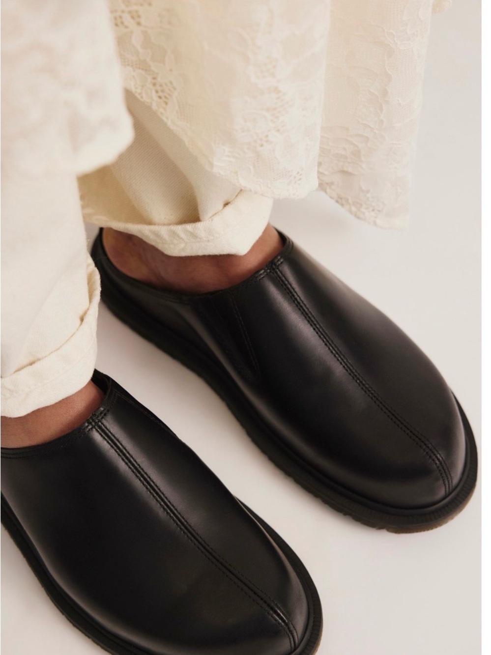 Dr. Martens Black Slip-On Leather Loafers